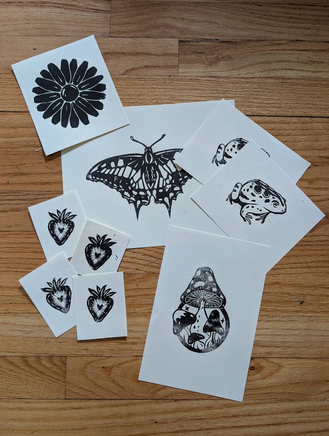 Linocut artwork